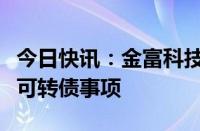 今日快讯：金富科技：终止向不特定对象发行可转债事项