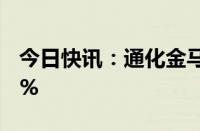 今日快讯：通化金马午后再度跳水，现跌超7%