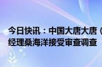 今日快讯：中国大唐大唐（内蒙古）能源开发有限公司副总经理桑海洋接受审查调查