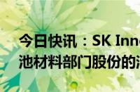 今日快讯：SK Innovation否认考虑出售电池材料部门股份的消息