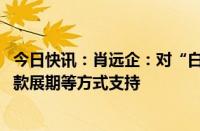 今日快讯：肖远企：对“白名单”项目采取新增贷款 存量贷款展期等方式支持