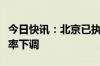 今日快讯：北京已执行个人住房公积金贷款利率下调