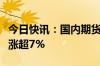 今日快讯：国内期货主力合约多数上涨，沪银涨超7%