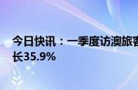 今日快讯：一季度访澳旅客总消费逾200亿澳门元，同比增长35.9%