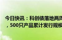 今日快讯：科创债落地两周年：规模明显增长结构持续优化，500只产品累计发行规模超4100亿元