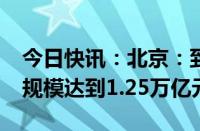 今日快讯：北京：到2026年医药健康产业总规模达到1.25万亿元