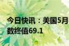 今日快讯：美国5月密歇根大学消费者信心指数终值69.1