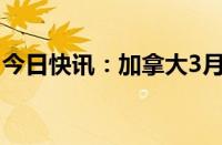 今日快讯：加拿大3月零售销售环比下降0.2%