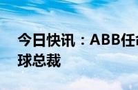 今日快讯：ABB任命蒋培瑞为电气事业部全球总裁