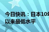 今日快讯：日本10年期国债期货跌至2014年以来最低水平