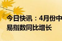 今日快讯：4月份中国－中东欧国家进出口贸易指数同比增长