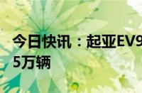 今日快讯：起亚EV9累计销量有望本月内突破5万辆