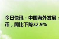 今日快讯：中国海外发展：5月合约销售额197.00亿元人民币，同比下降32.9％