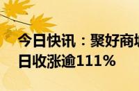 今日快讯：聚好商城美股盘前跌逾20%，昨日收涨逾111%