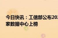 今日快讯：工信部公布2023年国家绿色数据中心名单，50家数据中心上榜