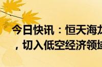 今日快讯：恒天海龙：拟1000万元设子公司，切入低空经济领域