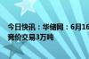 今日快讯：华储网：6月16日中央储备冻猪肉轮换收储挂牌竞价交易3万吨