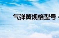 气弹簧规格型号 参数（气弹簧规格）