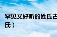 罕见又好听的姓氏古风男生（罕见又好听的姓氏）