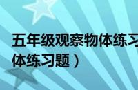 五年级观察物体练习题含答案（五年级观察物体练习题）