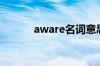 aware名词意思（aware名词）