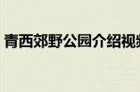 青西郊野公园介绍视频（青西郊野公园介绍）