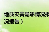 地质灾害隐患情况报告模板（地质灾害隐患情况报告）