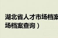 湖北省人才市场档案查询官网（湖北省人才市场档案查询）