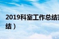 2019科室工作总结范文（2019年科室工作总结）