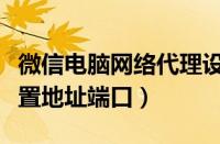 微信电脑网络代理设置地址（微信网络代理设置地址端口）