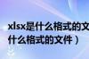 xlsx是什么格式的文件打不开怎么办（xlsx是什么格式的文件）