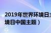 2019年世界环境日主题活动（2019年世界环境日中国主题）