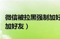 微信被拉黑强制加好友代码（微信被拉黑强制加好友）