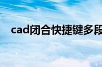 cad闭合快捷键多段线（cad闭合快捷键）