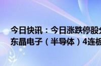 今日快讯：今日涨跌停股分析：45只涨停股 21只跌停股，东晶电子（半导体）4连板，杰美特4天3板