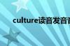 culture读音发音音标（culture读音）