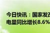 今日快讯：国家发改委：15月全国全社会用电量同比增长8.6%