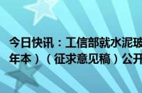 今日快讯：工信部就水泥玻璃行业产能置换实施办法（2024年本）（征求意见稿）公开征求意见