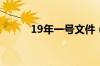 19年一号文件（2019一号文件）