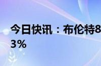 今日快讯：布伦特8月原油期货结算价收跌0.3%