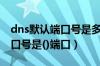 dns默认端口号是多少（dns服务器的默认端口号是()端口）