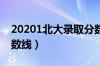 20201北大录取分数线（2021年北大录取分数线）