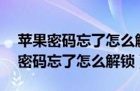 苹果密码忘了怎么解锁已经停用iPad（苹果密码忘了怎么解锁）