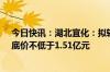 今日快讯：湖北宜化：拟转让降解新材料公司100%股权，底价不低于1.51亿元