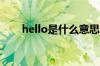 hello是什么意思（hall是什么意思）