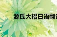 源氏大招日语翻译（源氏大招日文）