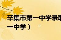 辛集市第一中学录取分数线2023（辛集市第一中学）