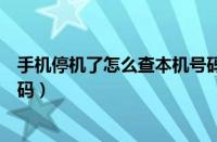 手机停机了怎么查本机号码电信（手机停机了怎么查本机号码）