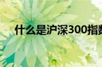 什么是沪深300指数（沪深是什么意思）