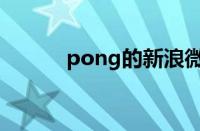 pong的新浪微博（pong微博）